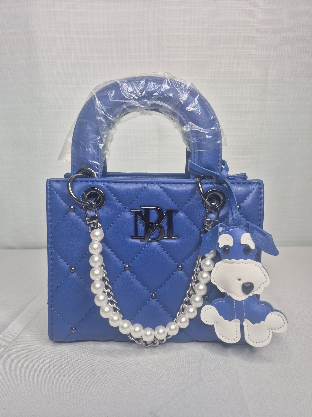 Badgley Mischka Royale Blue Handbag NWT - Picture 3 of 13